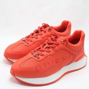 GIVENCHY Men's Giv Runner Leather Low-top Logo Sneakers In Orange